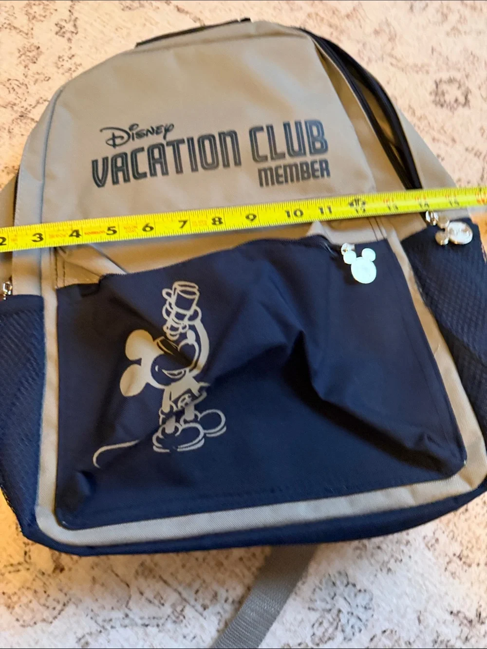 Disney Vacation Club Member Gray and Navy Mickey Backpack